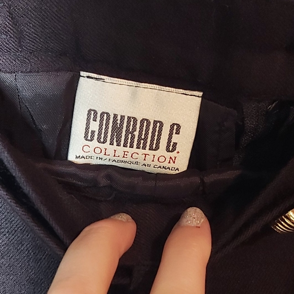 vintage high waist navy skirt with belt - Picture 3 of 4